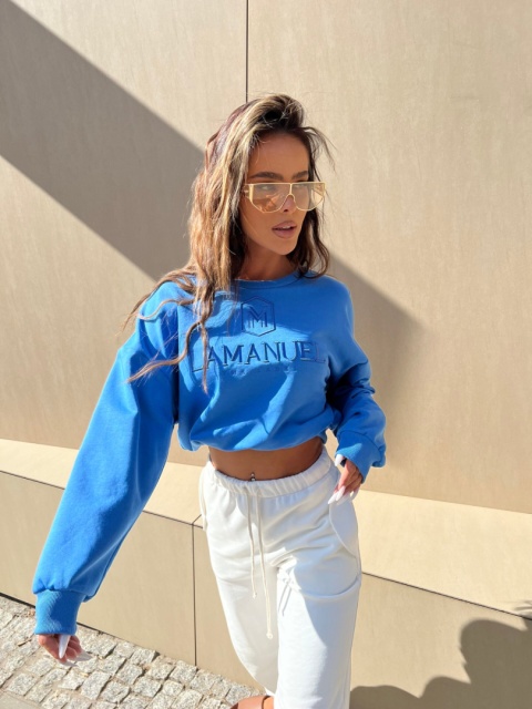 Bluza LAMANUEL szafir La Manuel wada fabryczna (OPIS)