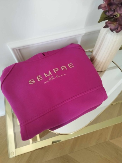 Bluza SARA LOGO jagoda - SEMPRE