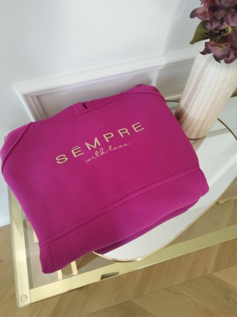 Bluza SARA LOGO jagoda - SEMPRE
