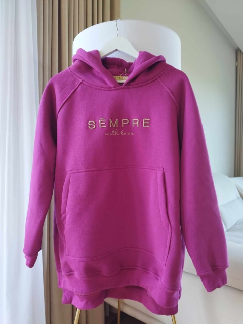 Bluza SARA LOGO jagoda - SEMPRE