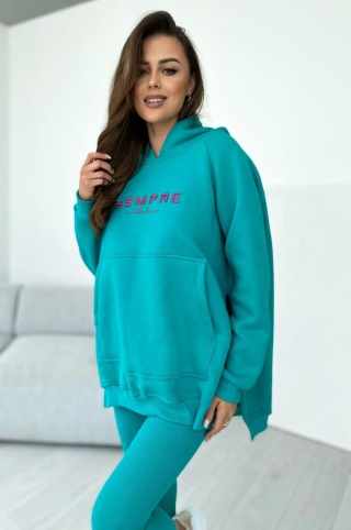 Bluza SARA LOGO szmaragd - SEMPRE