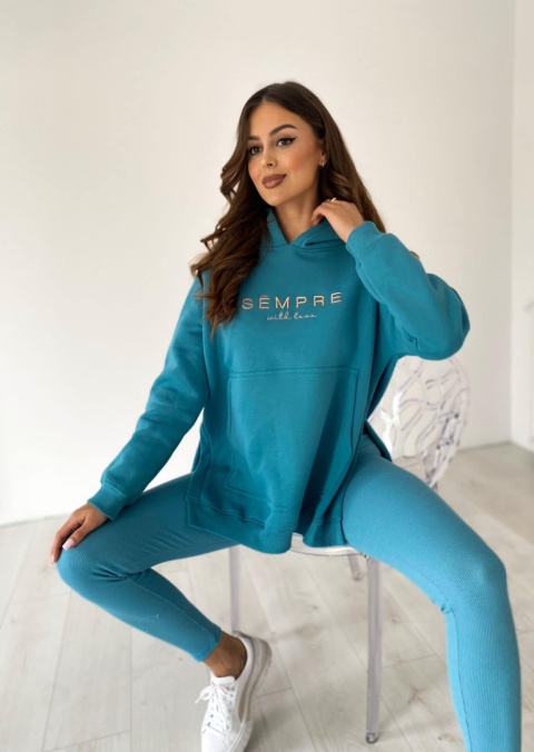 Bluza SARA LOGO niebieska - SEMPRE