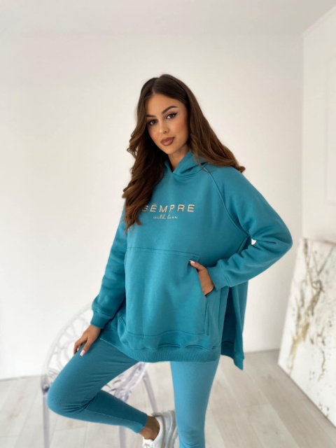 Bluza SARA LOGO niebieska - SEMPRE
