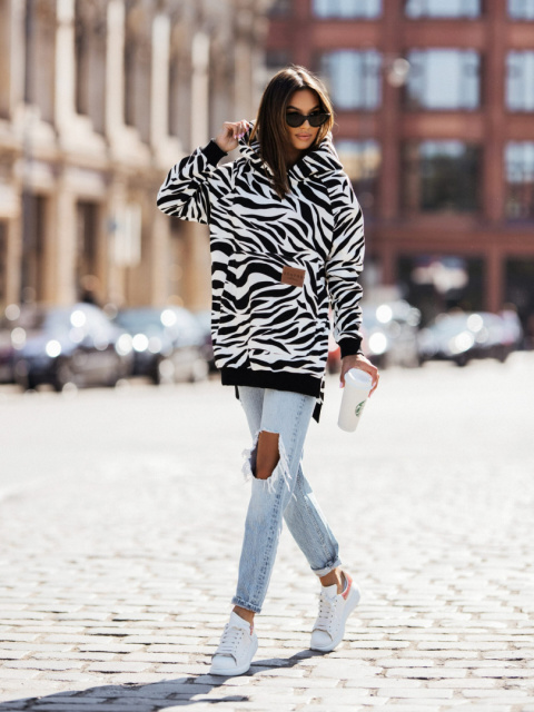 Sweatshirt SARA print zebra Sempre Sweatshirt SARA print zebra Sempre
