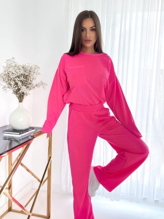 Komplet bluza i spodnie neon różowy By Mielczarkowski