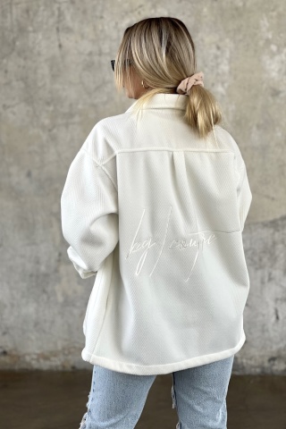 Płaszcz koszulowy BG WOOLY WOMAN biały Brandenburg