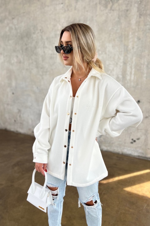 Płaszcz koszulowy BG WOOLY WOMAN biały Brandenburg