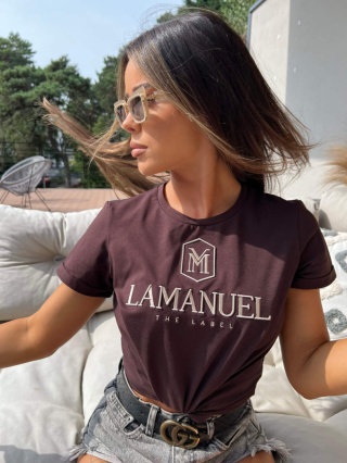 Tshirt BASIC czekolada - La Manuel