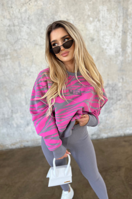 FANTASY print zebra sweatshirt gray pink Brandenburg