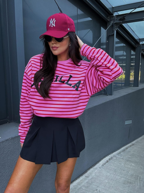 Striped sweatshirt COLLEGE striped pinks La Milla Striped sweatshirt COLLEGE striped pinks La Milla