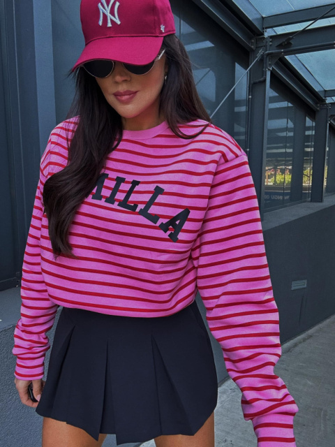 Striped sweatshirt COLLEGE striped pinks La Milla Striped sweatshirt COLLEGE striped pinks La Milla