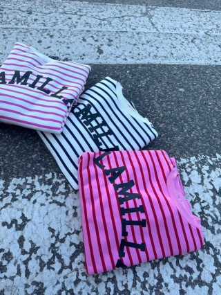 Bluza dresowa w paski COLLEGE ciemne paski ecru La Milla