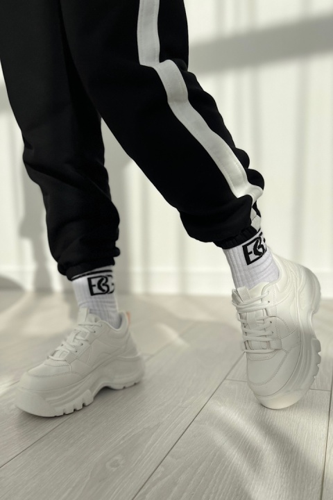 Skarpetki BG LONG czarne logo Brandenburg 36-39