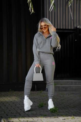 Spodnie dresowe BG COMFY ciemny szary melanż Brandenburg