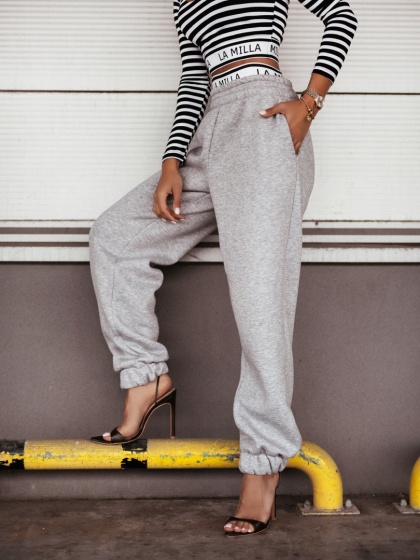 Spodnie dresowe szare La Milla