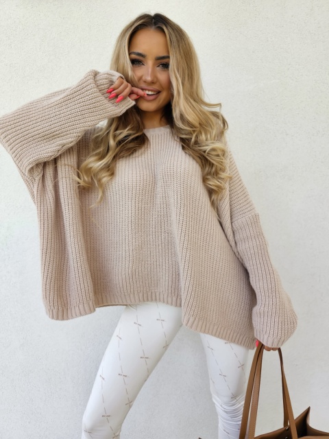Sweter CLASSIC oversize beż By Me