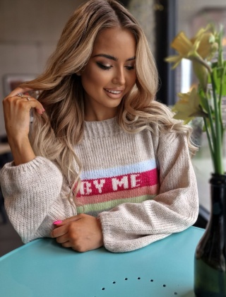 Sweter RAINBOW beżowy By Me