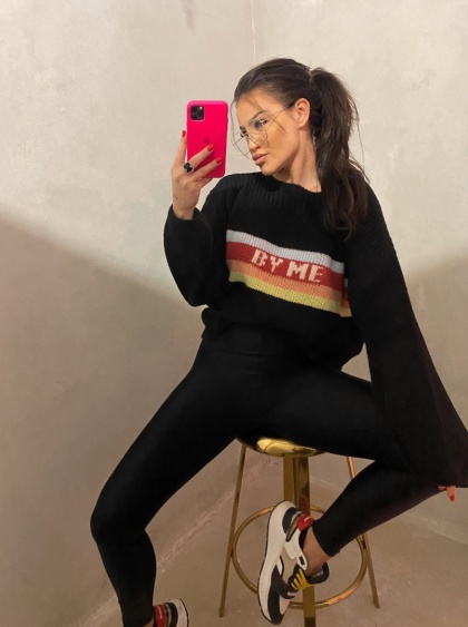 Sweter RAINBOW czarny By Me