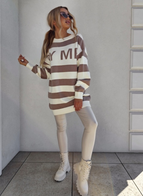 Sweter z kaszmirem MONTEGO – śmietankowo – beżowy By Me