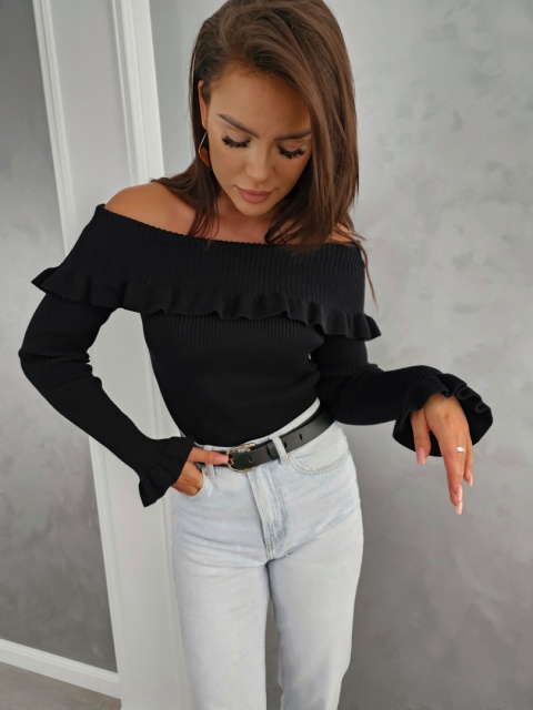 Sweter z kaszmirem ROZENEK – czarny By Me