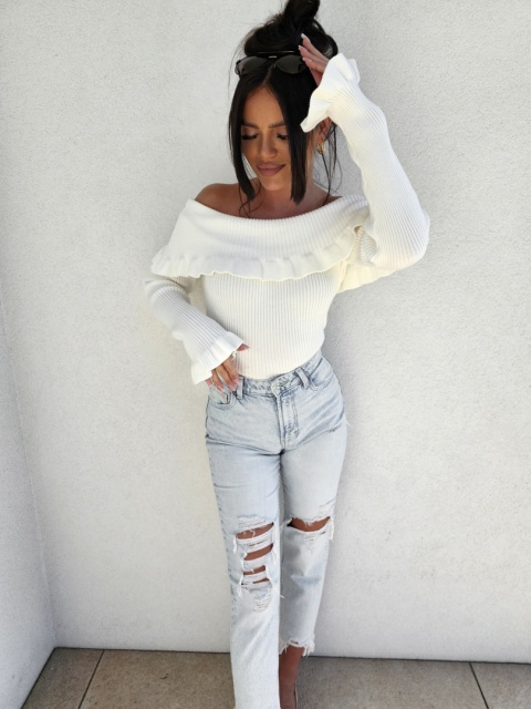 Sweter z kaszmirem ROZENEK – ecru By Me