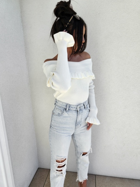 Sweter z kaszmirem ROZENEK – ecru By Me