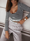 Striped top with login black and white La Milla Striped top with login black and white La Milla