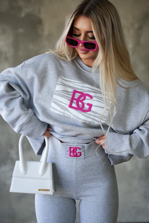 Bluza ICON szary melanż BRANDENBURG COUTURE