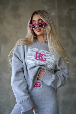 Bluza ICON szary melanż BRANDENBURG COUTURE