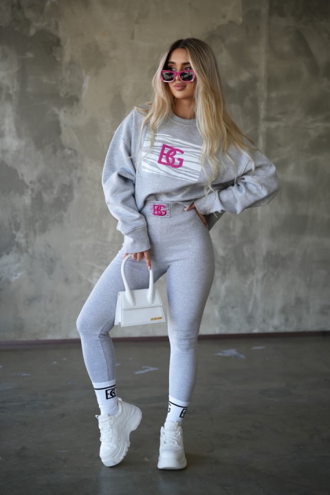 Bluza ICON szary melanż BRANDENBURG COUTURE