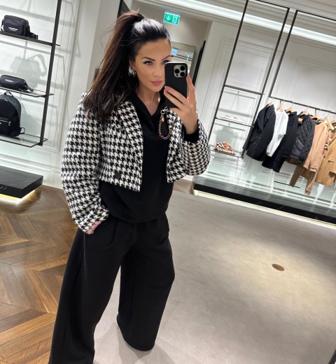 Marynarka w pepitkę STYLE short La Milla