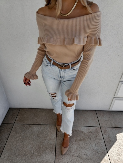 Sweter z kaszmirem ROZENEK – ciemny beż By Me