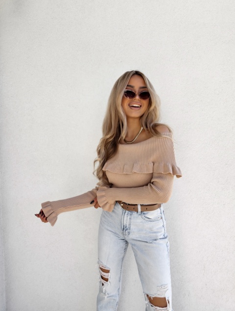 Sweter z kaszmirem ROZENEK – ciemny beż By Me