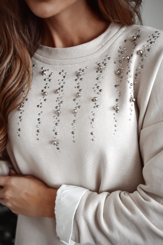 Bluza z koszulą SILVER DROPS jasny beż Xana