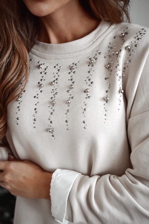 Bluza z koszulą SILVER DROPS jasny beż Xana