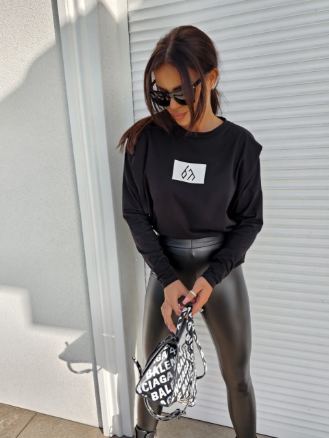 Bluzka typu longsleeve MODIVO czarna By Me