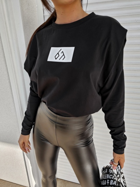 Bluzka typu longsleeve MODIVO czarna By Me