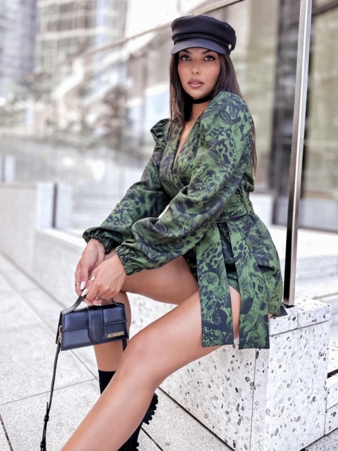 Kombinezon oliwkowo czarny La Milla