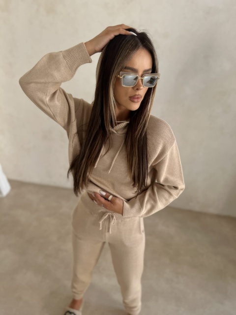 Komplet sweterkowy DAILY DOSE camel La Manuel