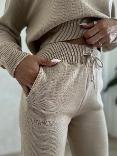 Komplet sweterkowy DAILY DOSE camel La Manuel