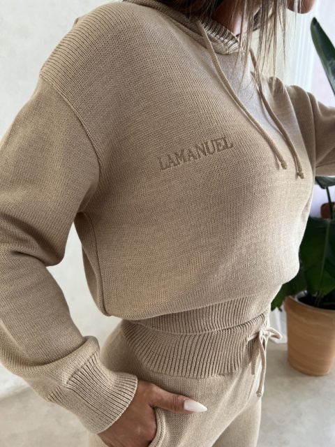 Komplet sweterkowy DAILY DOSE camel La Manuel