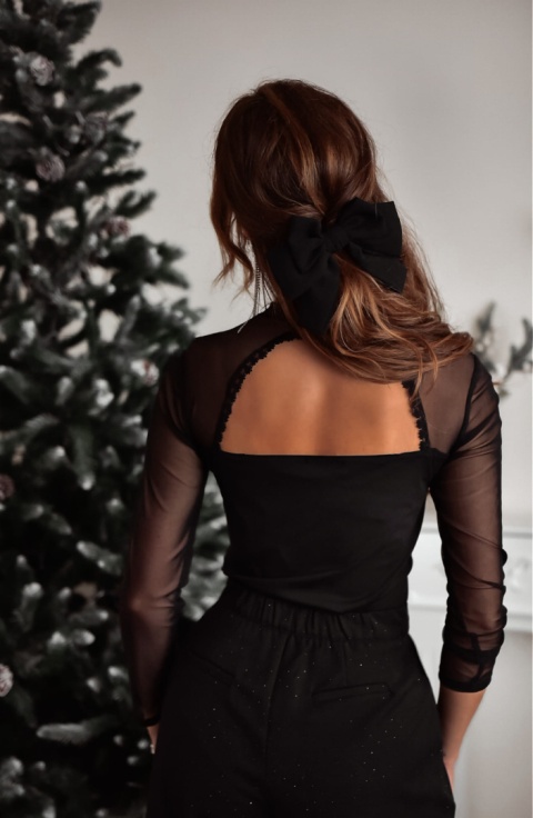 Siateczkowe body z efektownym wycięciem na plecach Xana