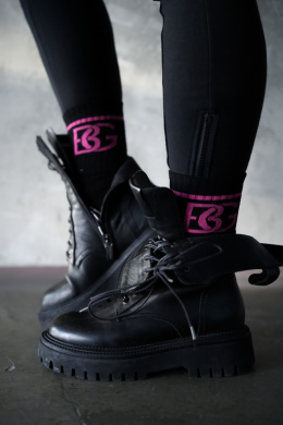 Socks BG LONG black pink logo Brandenburg 36-39