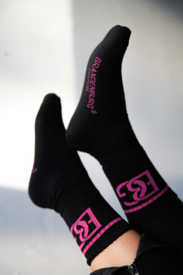 Socks BG LONG black pink logo Brandenburg 36-39