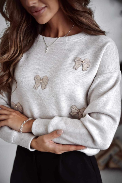 Sweter CHRISTMAS BOW beż Xana