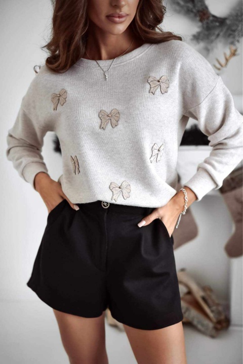 Sweter CHRISTMAS BOW beż Xana