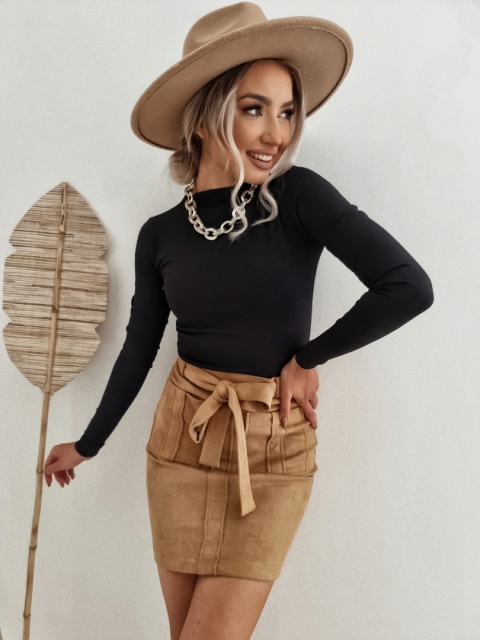 Bluzka modelująca z półgolfem ANASTASIA czarna - BY ME