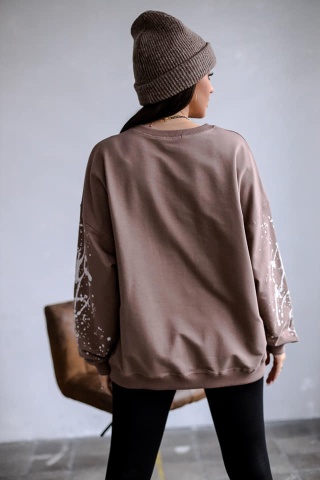 Czapka z domieszką wełny ciemnobrązowa - ME GUSTA