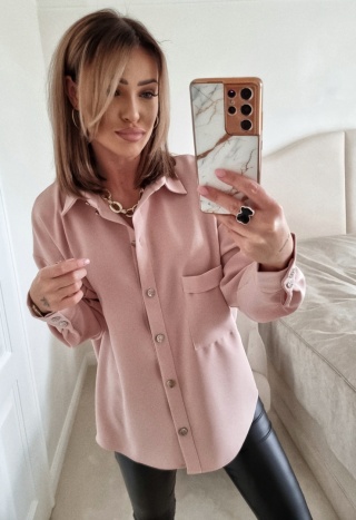 Koszula oversize DIANA brudny róż - BY ME