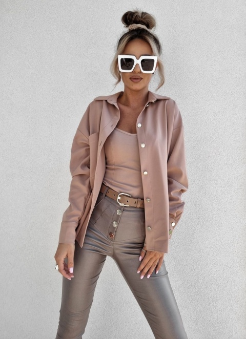 Koszula oversize DIANA beżowa - BY ME